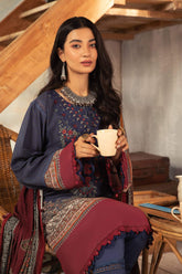 Maria B - Winter 3PC Karandi Digital Print Dress - KP33409